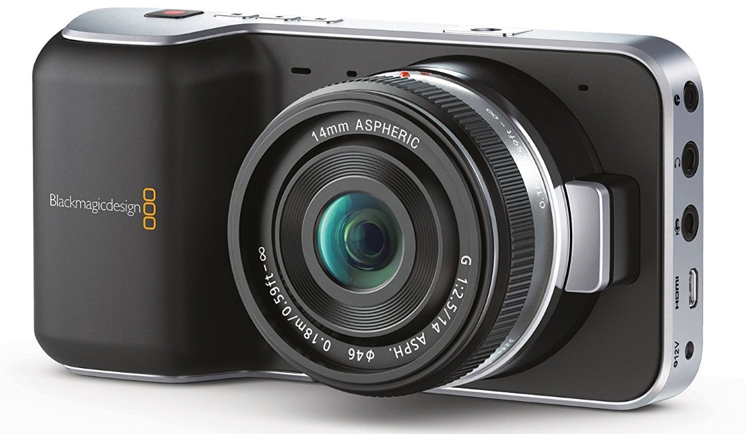 Blackmagic pocket cinema camera is a lightweight, elegant design that fits into your pocket